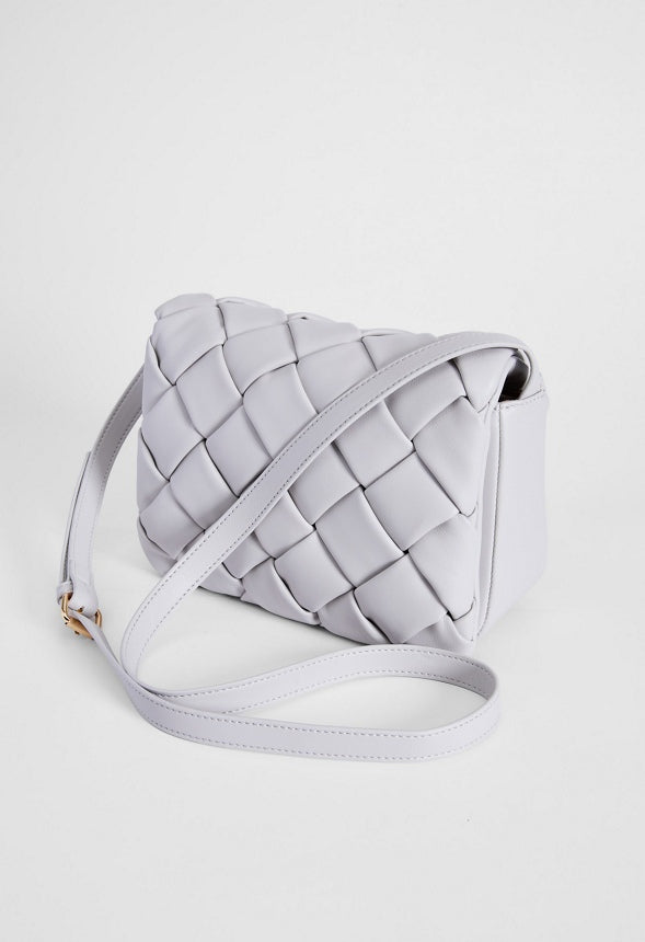 BRAIDED PUFFY CROSSBODY Vapor Blue