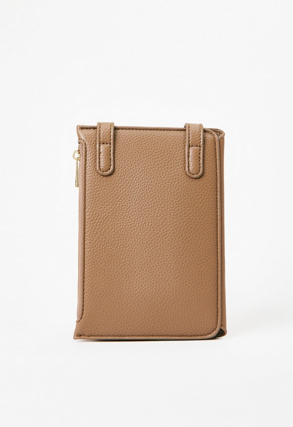 Phone Wallet Crossbody Taupe