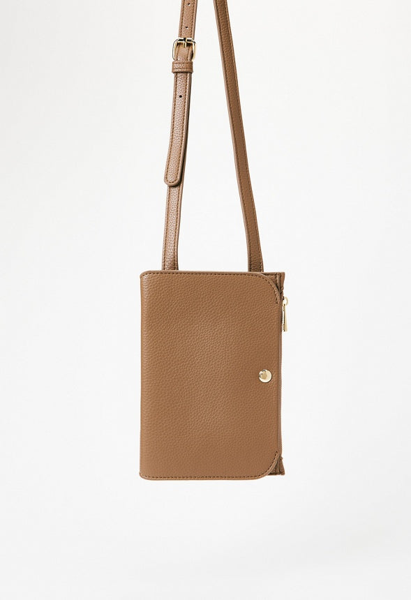 Phone Wallet Crossbody Taupe