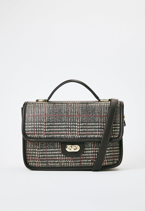 Crossbody With Top Handle Coffee Multi