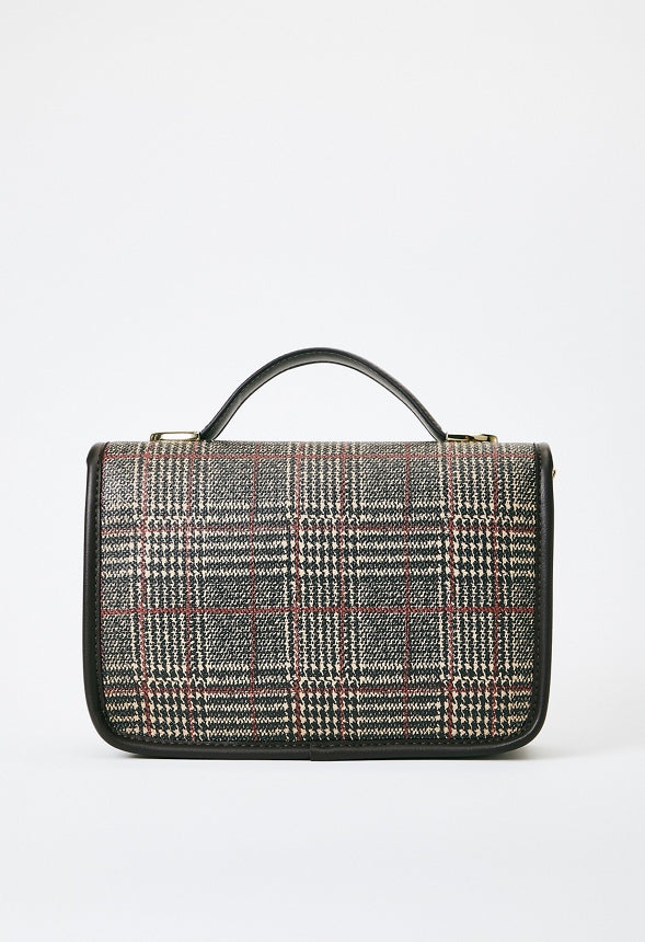 Crossbody With Top Handle Coffee Multi