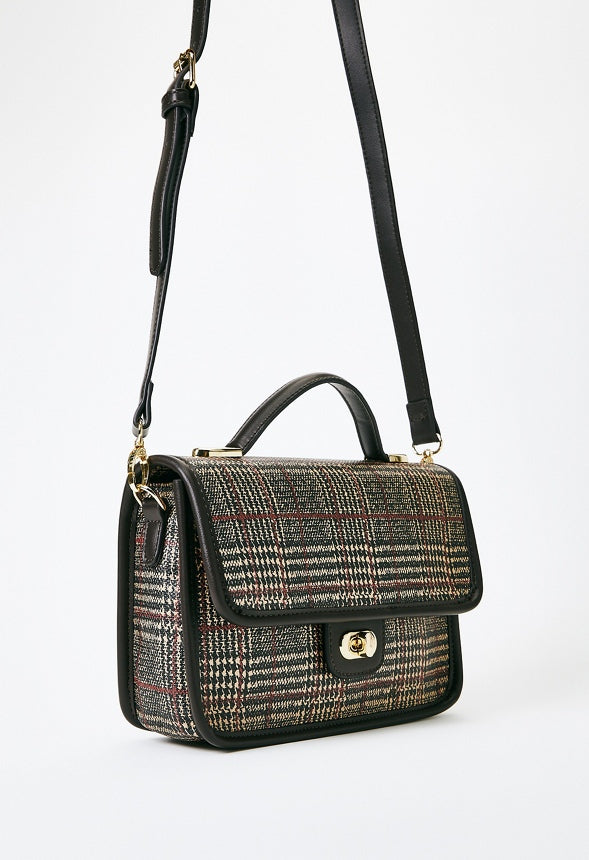 Crossbody With Top Handle Coffee Multi