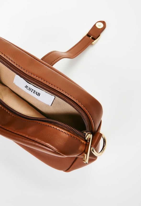 Camera Crossbody With Buckle Camel