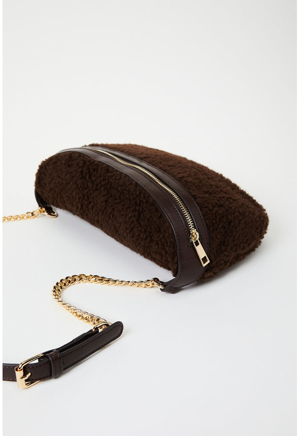 Sherpa Zippered Belt Bag Coffee