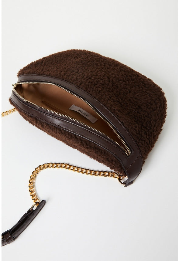 Sherpa Zippered Belt Bag Coffee