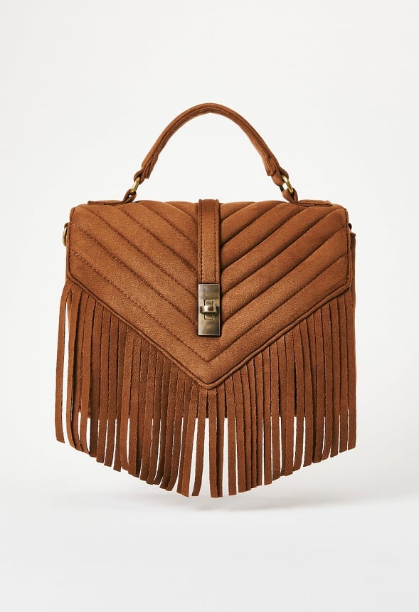 Fringe Crossbody Taupe