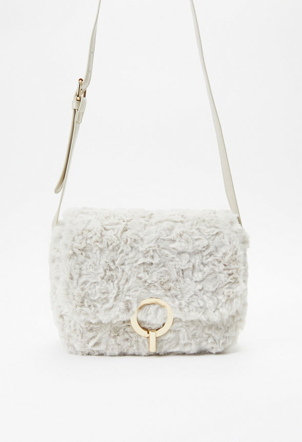 Fur Crossbody Birch White