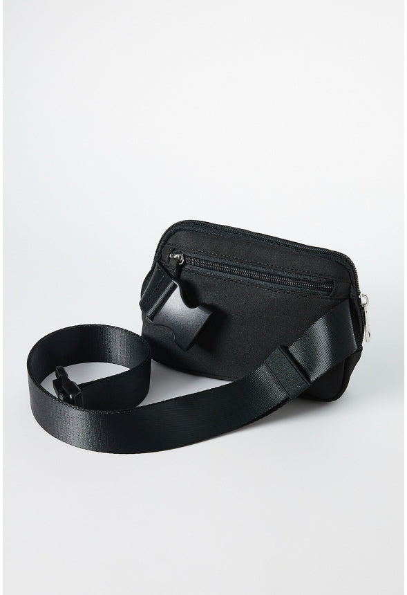 Zippered Belt Bag Black