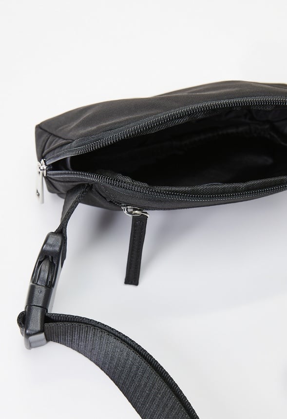 Zippered Belt Bag Black