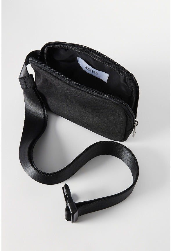 Zippered Belt Bag Black