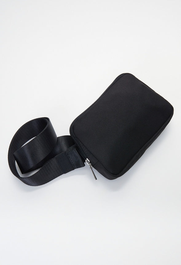 Zippered Belt Bag Black