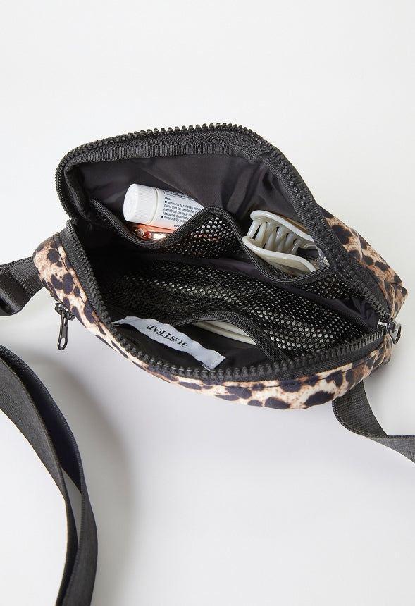 Zippered Belt Bag Leopard