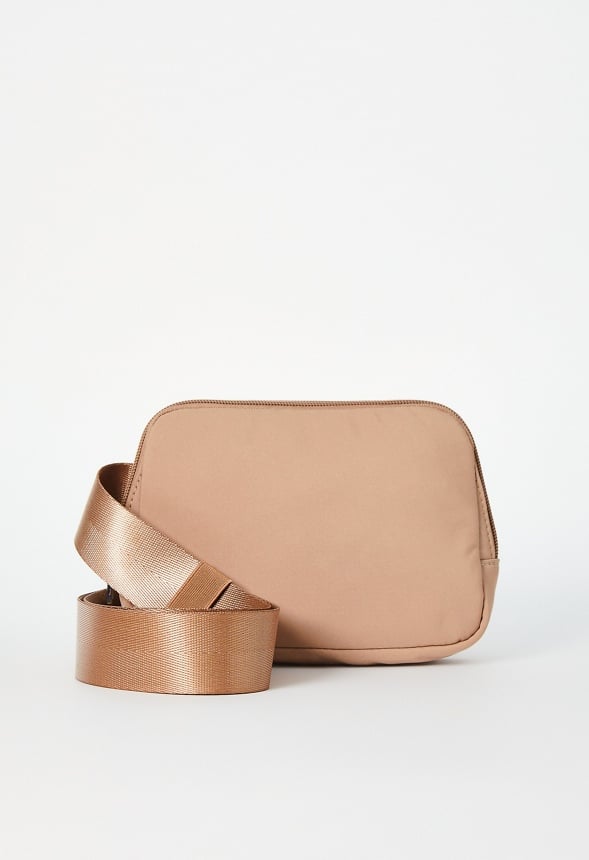Zippered Belt Bag Warm Taupe