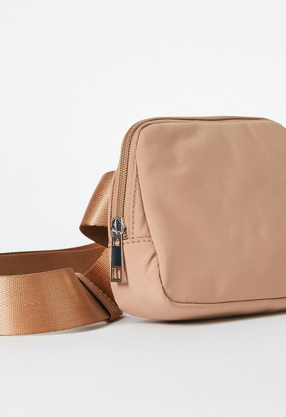 Zippered Belt Bag Warm Taupe