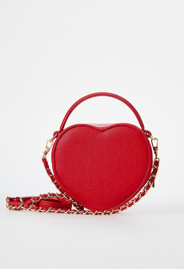 Mini Heart Crossbody Salsa Red