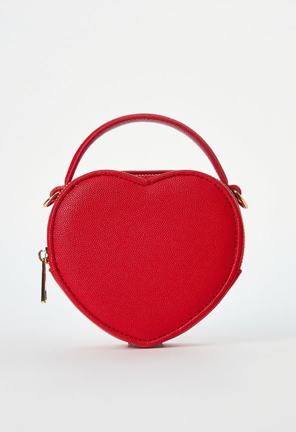 Mini Heart Crossbody Salsa Red