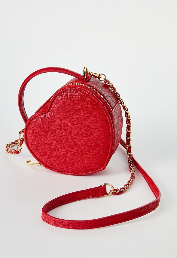 Mini Heart Crossbody Salsa Red