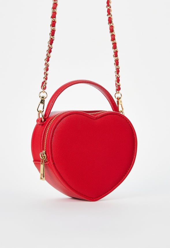 Mini Heart Crossbody Salsa Red