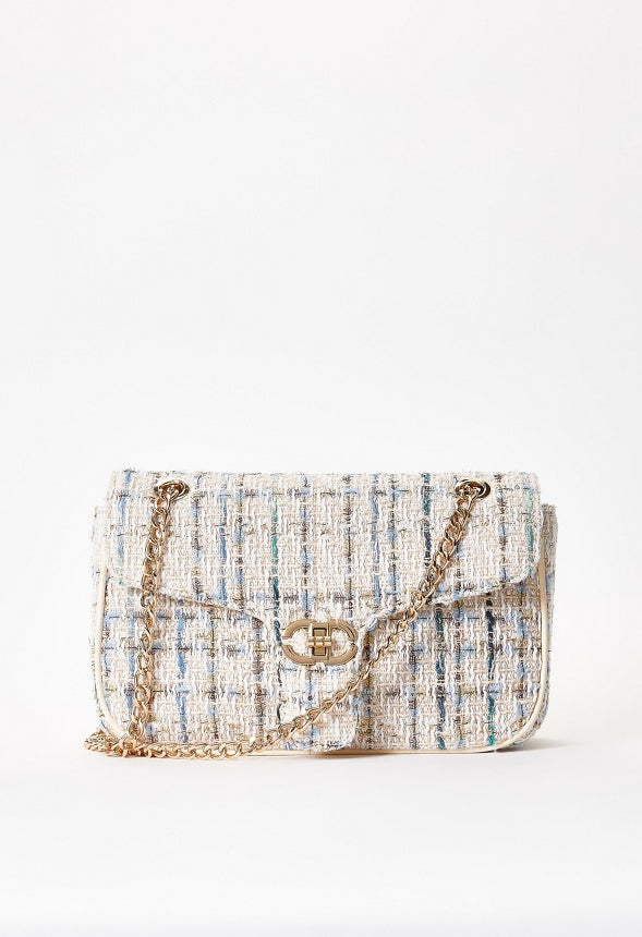 Tweed Turnlock Crossbody Birch Multi Tweed