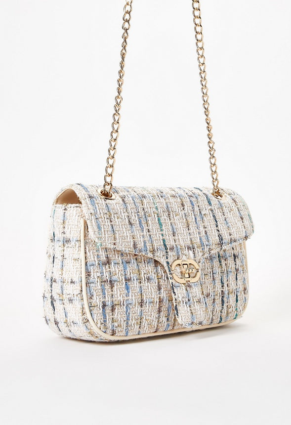 Tweed Turnlock Crossbody Birch Multi Tweed
