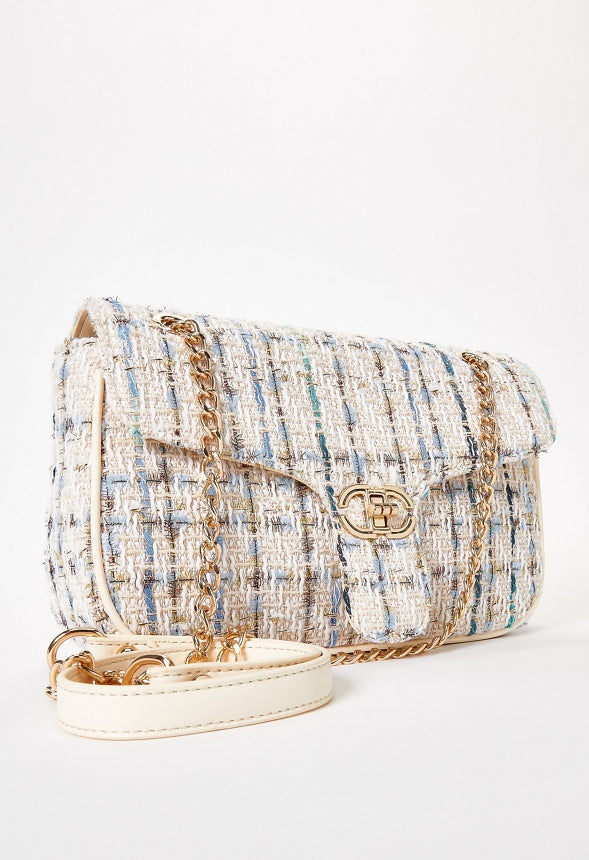 Tweed Turnlock Crossbody Birch Multi Tweed
