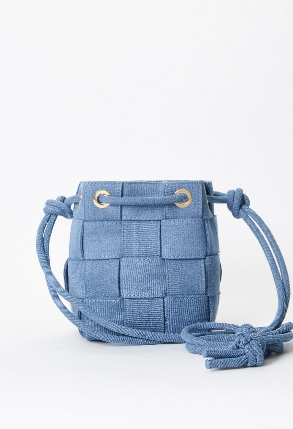 Large Woven Crossbody Medium Denim
