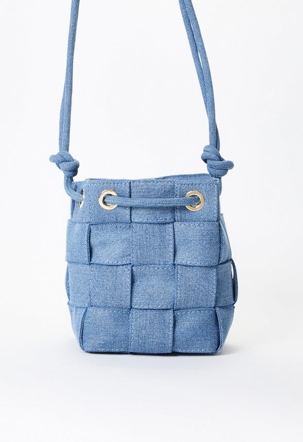 Large Woven Crossbody Medium Denim