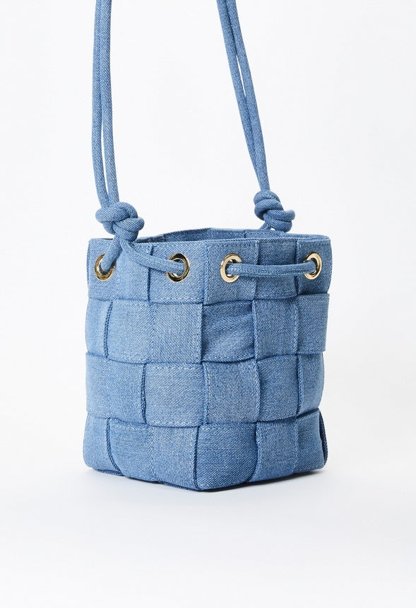Large Woven Crossbody Medium Denim