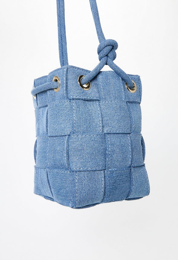 Large Woven Crossbody Medium Denim