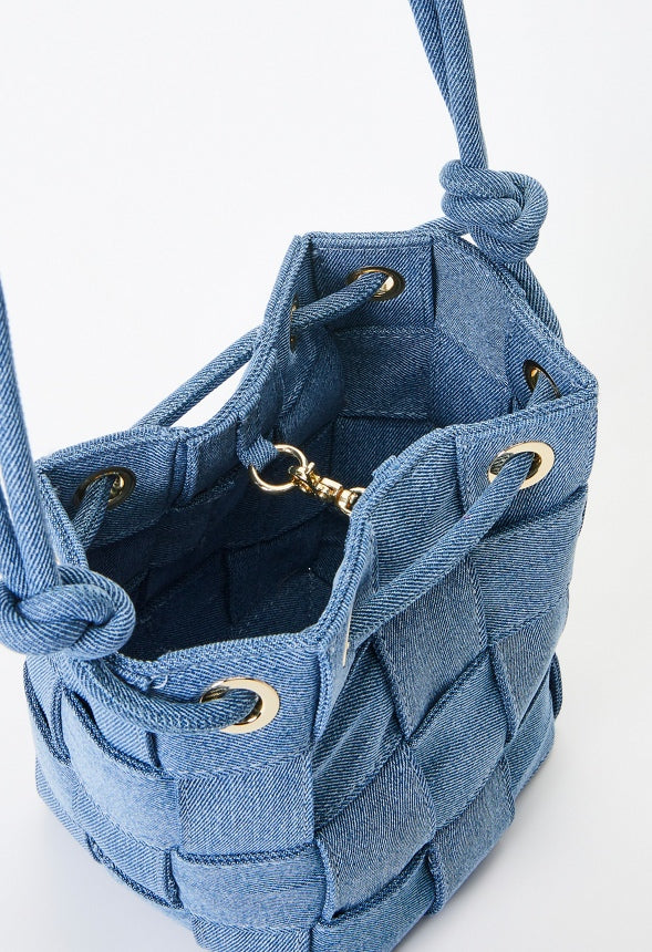 Large Woven Crossbody Medium Denim