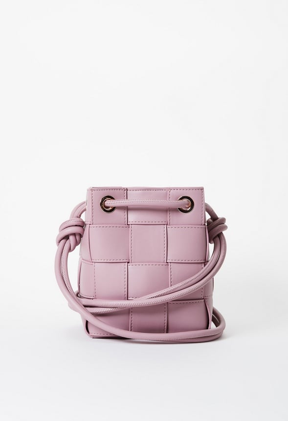 Large Woven Crossbody Lilac