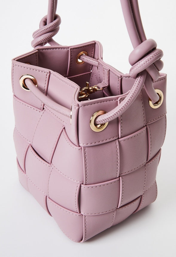 Large Woven Crossbody Lilac