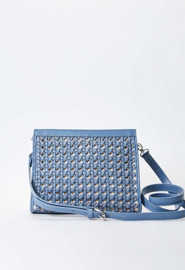 Woven Crossbody Coronet Blue