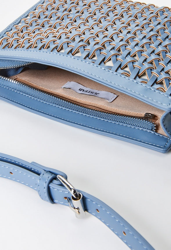 Woven Crossbody Coronet Blue