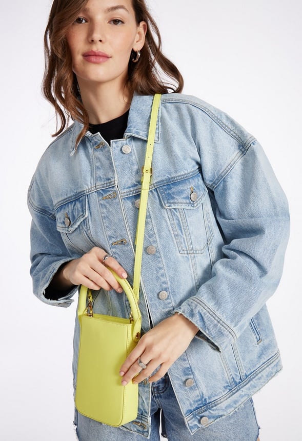 Structured Phone Crossbody Sulphur Spring Green