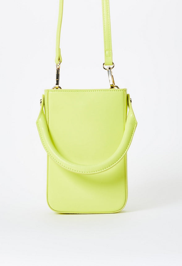Structured Phone Crossbody Sulphur Spring Green