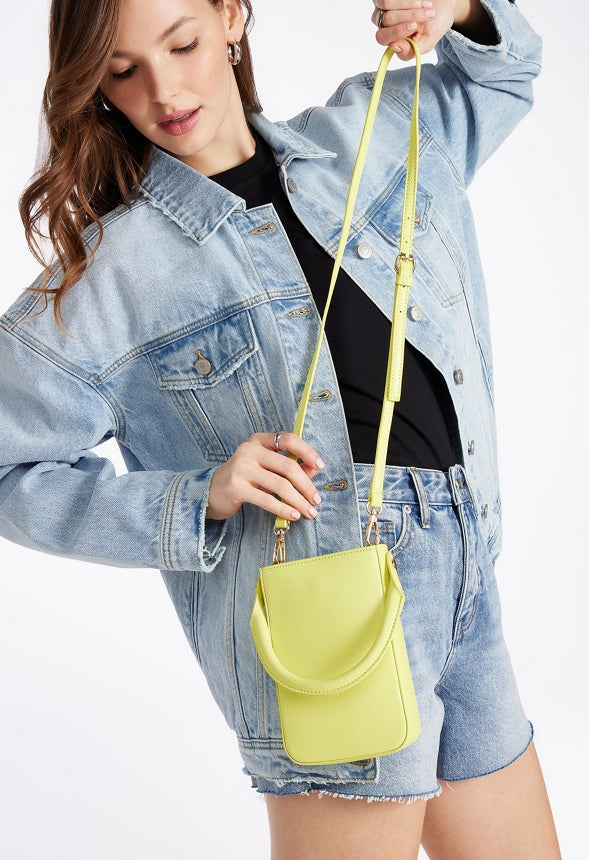 Structured Phone Crossbody Sulphur Spring Green