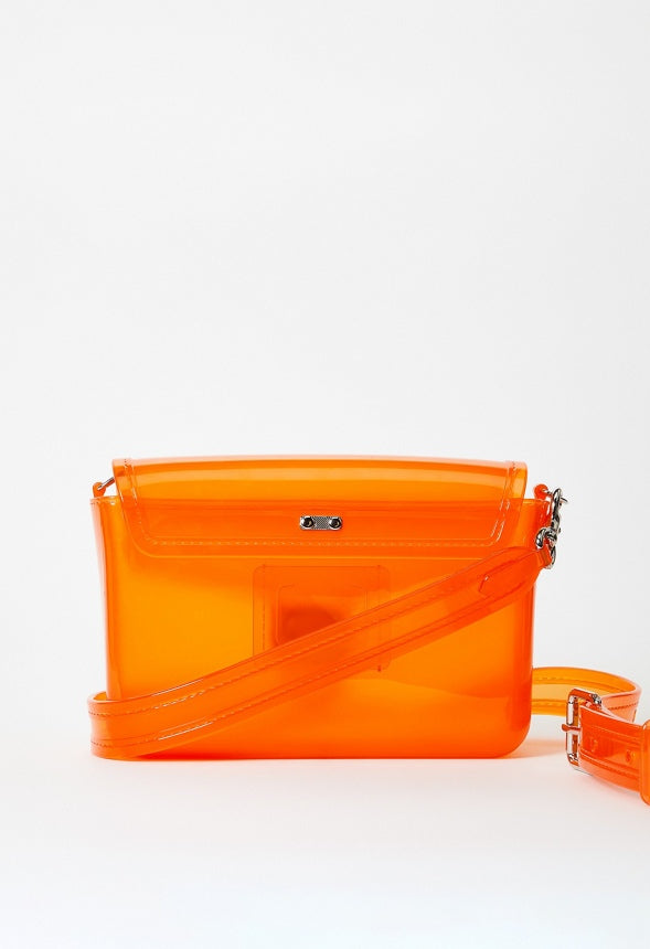 Jelly Crossbody With Flap Orange