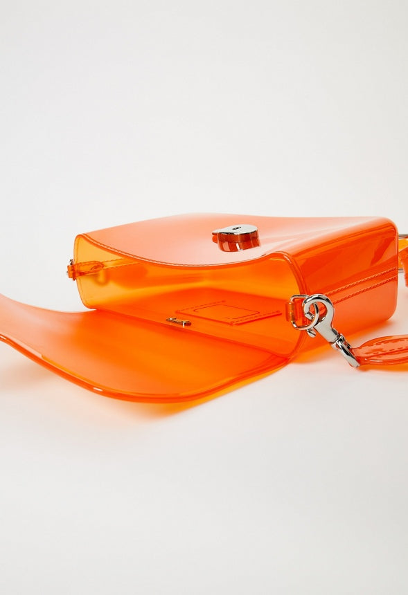 Jelly Crossbody With Flap Orange