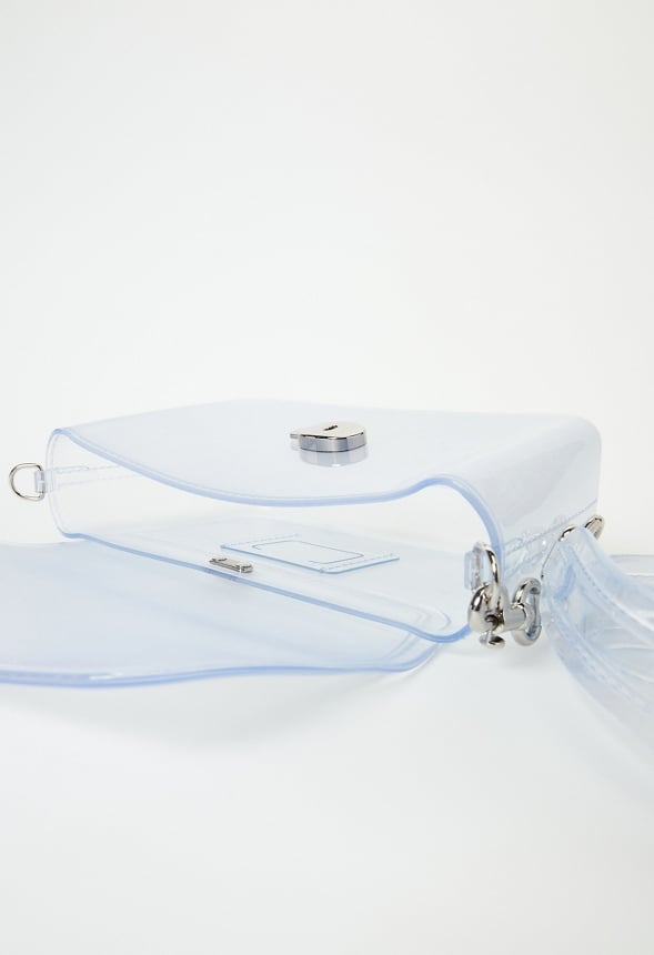 Jelly Crossbody With Flap Clear
