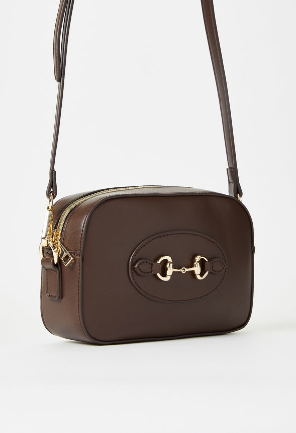 Horsebit Crossbody Bag Coffee