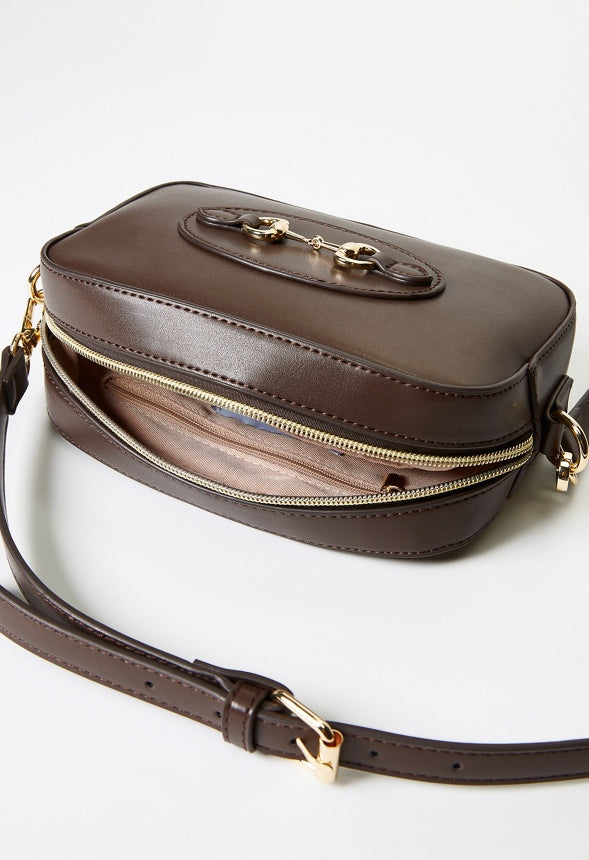 Horsebit Crossbody Bag Coffee