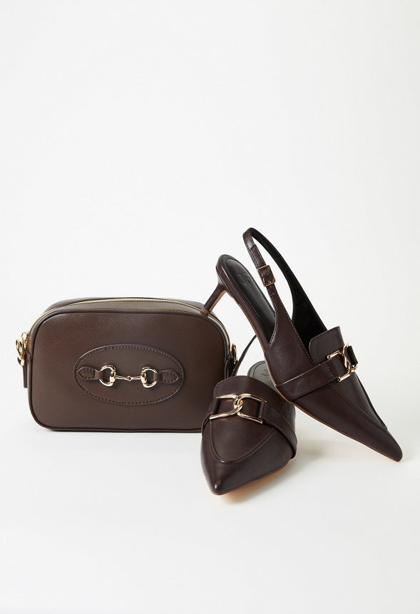 Horsebit Crossbody Bag Coffee