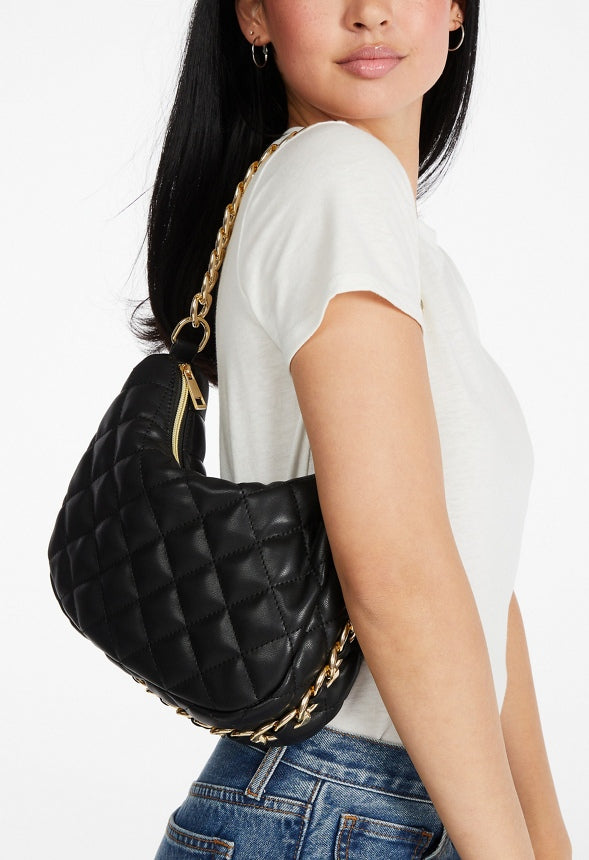 Double Chain Crossbody Black