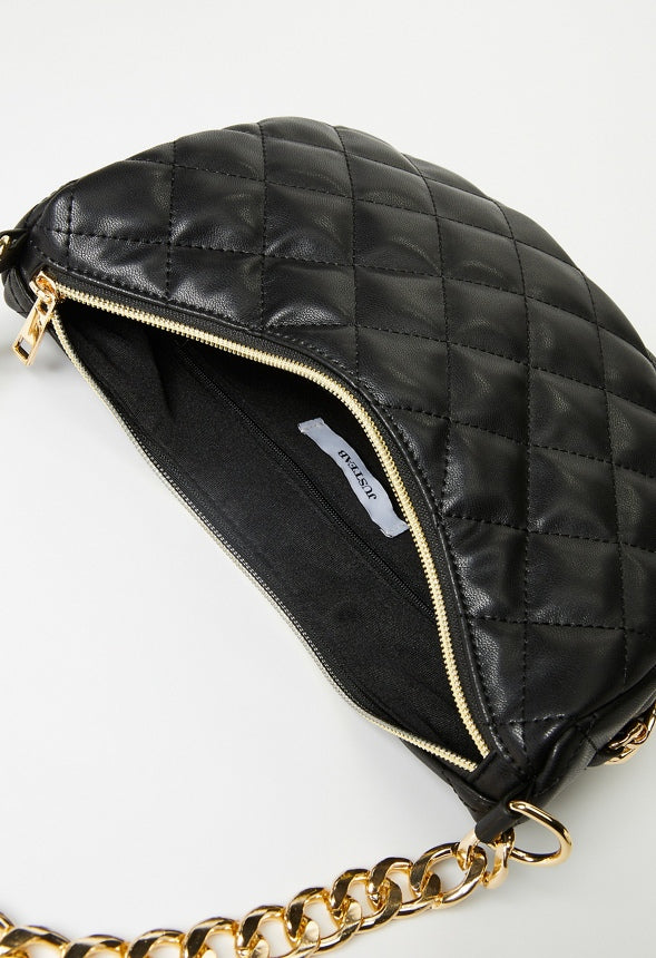 Double Chain Crossbody Black