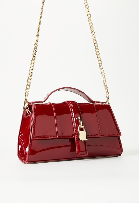 Mini Structured Crossbody With Chain Tibetan Red