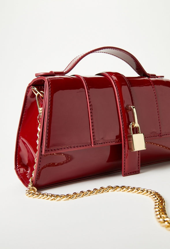 Mini Structured Crossbody With Chain Tibetan Red