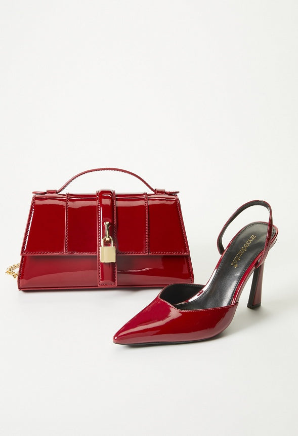 Mini Structured Crossbody With Chain Tibetan Red