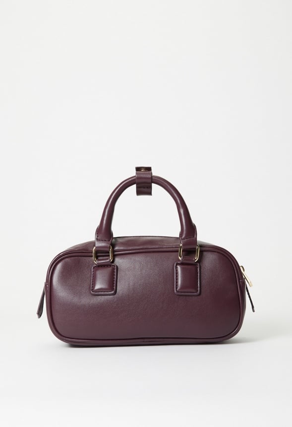 Mini Pleated Bowling Bag Plum Perfect