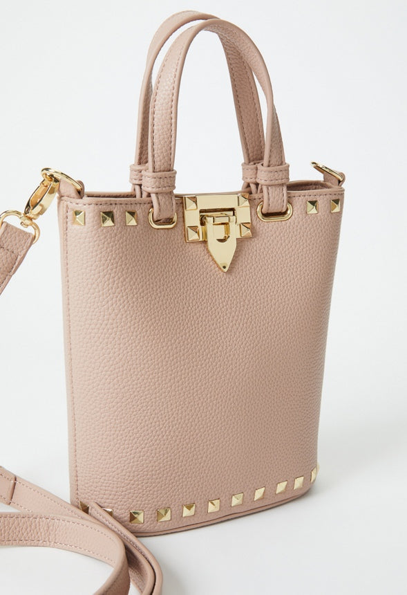 Studded Bucket Bag Rose Smoke